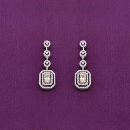 Kai Jewel Sterling Silver Sparkling Diva Zircon Studded Drop Earrings for Women-picture-29