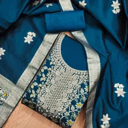 KALINI Organza Unstitched Dress Material-picture-10