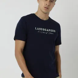 Wildcraft Navy Blue Cotton Regular Fit Printed T-Shirt-picture-17
