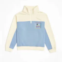 Nauti Nati Boys Blue & White Cotton Graphic Print Sweatshirt image 3