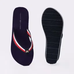 TOMMY HILFIGER Women Polyster Navy Solid Flip Flops image 2