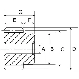 RS PRO Steel 60 Teeth Spur Gear, 1 Module, 10 mm Bore Dia, 60 mm Pitch Dia, 35 mm Hub Dia 5216373 image 3