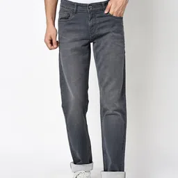 Octave Men Grey Regular Fit Mid-Rise Clean Look Jeans-picture-10