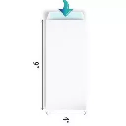 KMP 9x4 Inch 100 GSM White ‎Smooth Paper Envelope Pack of 2000 image 2