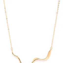 Carlton London Gold Plated Curved Bar Necklace image 1