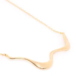 Carlton London Gold Plated Curved Bar Necklace image 4