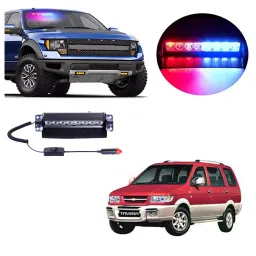 Cartronics 8 LED  Red Blue  Police Flasher Light for Chevrolet Tavera-picture-33