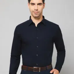 Cantabil Navy Cotton Regular Fit Shirt-image-50