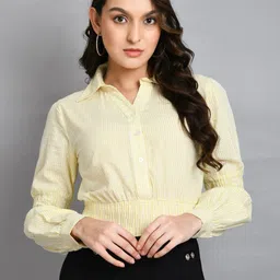 fuchsia PRETTY LOVING THING Pure Cotton Checked Shirt Style Crop Top-picture-31