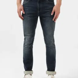 Lee Bruce Dark Blue Skinny Fit Lightly Washed Jeans-picture-14