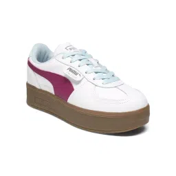 Puma Palermo Elevata Women Leather White & Pink Sneakers-image-13