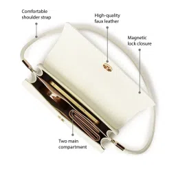 fastrack accessories Fastrack Textured White Shoulder Bag for Women image 3