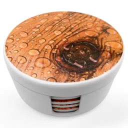 Superware Melamine Tea Coaster Set with stand - Parawood ( Set of 6 ) image 2