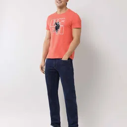 U.S. Polo Assn. Denim Co. Men Typography Printed Round Neck Cotton Slim Fit T-shirt image 4
