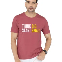 NOBLE HUSTLE Typography Printed Cotton Regular Fit T-shirt-picture-27