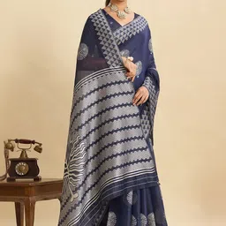 Panzora Ethnic Motifs Silk Blend Handloom Saree image 3