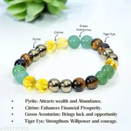 HEALINGGEMS Multicoloured Ceramic Elasticated Bracelet image 3