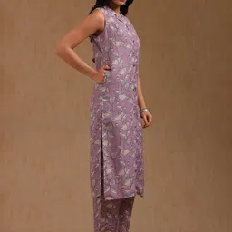 Soch Botanical Printed Linen Top With Trousers Co-Ords image 2