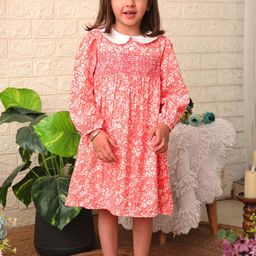 Nauti Nati Floral Print Peter Pan Collar Puff Sleeve Empire Dress-picture-4