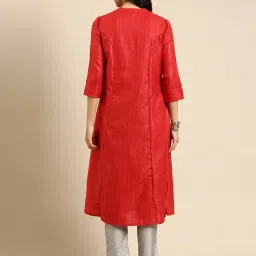 showoffff SHOWOFF Red Striped A Line Kurta image 2