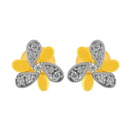 P.C. Chandra Jewellers 14KT (585) Yellow Gold and Diamond Stud Earrings for Women-picture-15