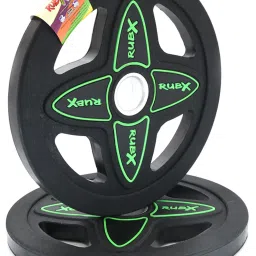 RUBX Rubber Coated Solid Weight Plate (50 MM Olympic Weight Plate, 20 Kg x 2pc (Total = 40 kg)) image 1