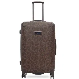 TOMMY HILFIGER Jazz Brown 8 Wheels Large Hard Cabin Trolley Bag-image-68