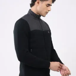 Monte Carlo Black Regular Fit Colour Block Jacket image 4