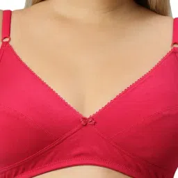 Smarty Pants Pink Cotton Medium Coverage T-Shirt Bra image 5