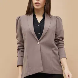 Code By Lifestyle Light Brown Regular Fit Blazer-picture-24