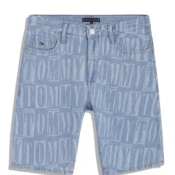 Tommy Hilfiger Kids Blue Cotton Logo Shorts-image-19