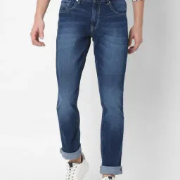 Spykar Blue Slim Fit Lightly Washed Jeans-picture-30