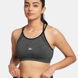 The Souled Store Grey Training Sports Bra-image-2