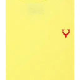 allen solly junior Allen Solly Kids Yellow Solid T-Shirt image 3