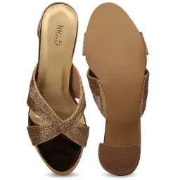 Inc.5 Women's Antique Gold Casual Sandals image 3