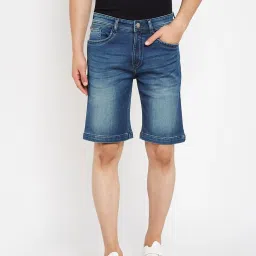 Crimsoune Club Blue Slim Fit Denim Shorts image 1