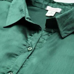 Qurvii Green Casual Shirt image 5