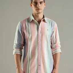 Tommy Hilfiger U.S Collection Multicolor Cotton Regular Fit Striped Casual Shirt-picture-32