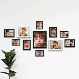 Art Street Black Synthetic Large Collage Wall Photo Frame - Set of 11 image 1