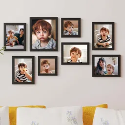 Art Street Black Synthetic Crux Wall Photo Frame - Set of 8 image 1