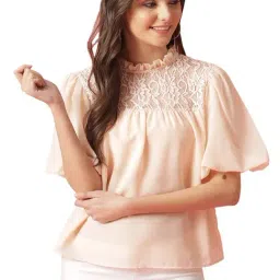 Gipsy Pink Georgette Regular Fit Top-picture-20