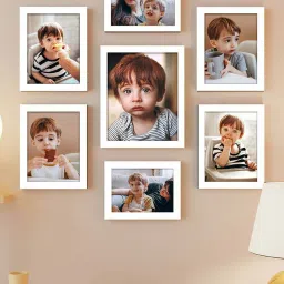 Art Street White Synthetic Country Side Wall Photo Frame - Set of 7 image 1