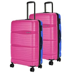 Nasher Miles Nicobar Hard-Sided Polypropylene Set of 2 Pink and Sky Blue Trolley Bags (65 & 75 cm) image 1