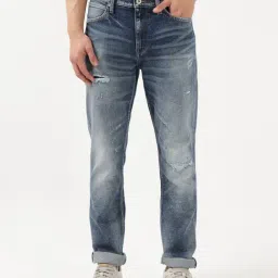 Lee Travis Light Blue Slim Fit Heavily Washed Distressed Jeans-picture-25