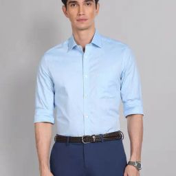 AD by Arvind Light Blue Regular Fit Shirt-picture-10