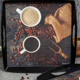 Servewell Decaf Melamine Bliss Square Trays - Set of 2 image 1