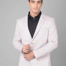 Crimsoune Club Pink Slim Fit Checks Blazer image 5