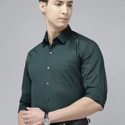 arrow ArrowPure Cotton Manhattan Slim Fit Textured Formal Shirt image 2