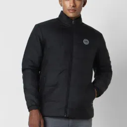 Peter England Black Regular Fit Jacket-image-7