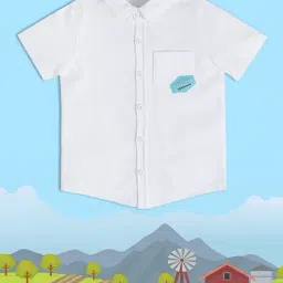 MINIKLUB Kids White Solid Shirt-image-80